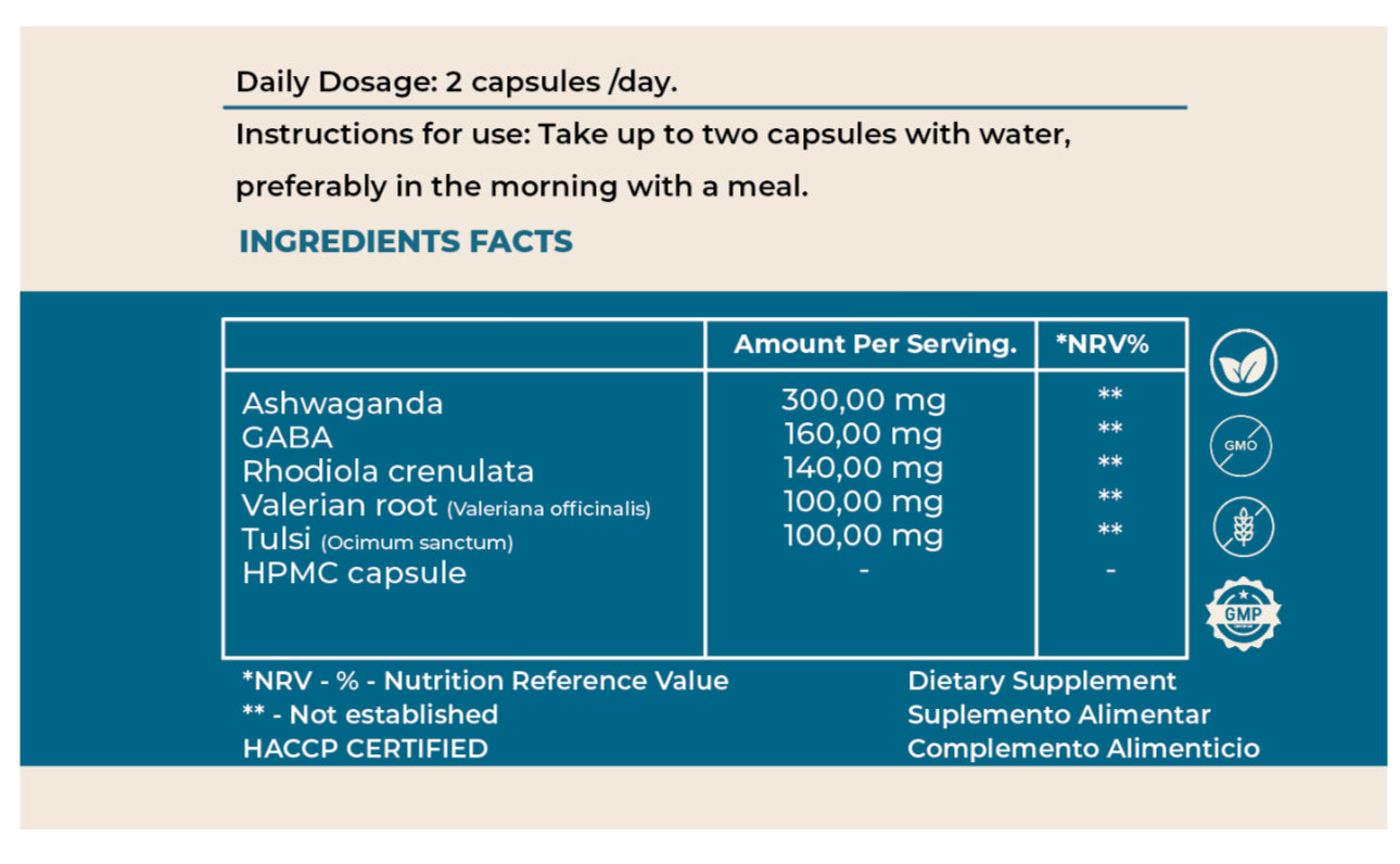 Natural anti-stress supplement for anxiety
