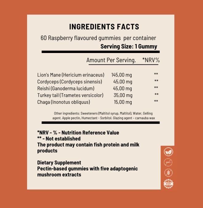 Lion’s Mane mushroom focus gummies bottle